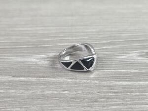 Retured Silpada 'Pathfinder' Ring Women's Size 6 925 Sterling Silver Black Onyx